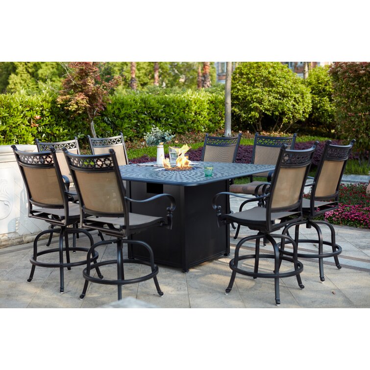 Bar height fire discount pit table and chairs